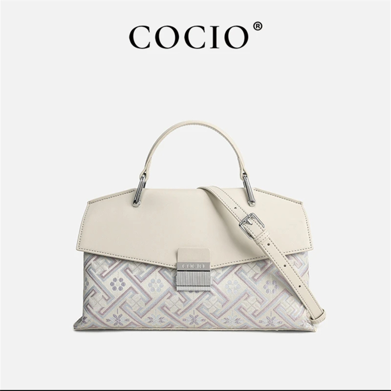 COCIO designer Shoulder Bags new light luxury high-quality handbag genuine leather mailman bag free shipping
