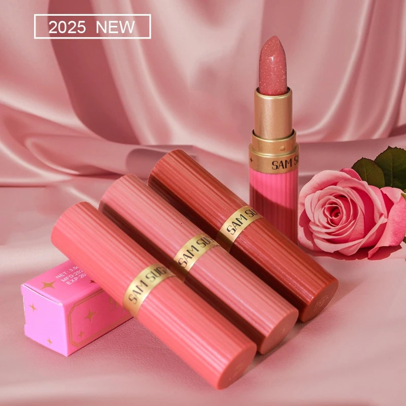 Diamond Glitter Lipstick Moisturizing Lasting Pink Sparkling Waterproof Lip Gloss Metallic Sexy Lipstick Lip Tint Lips Makeup 250716