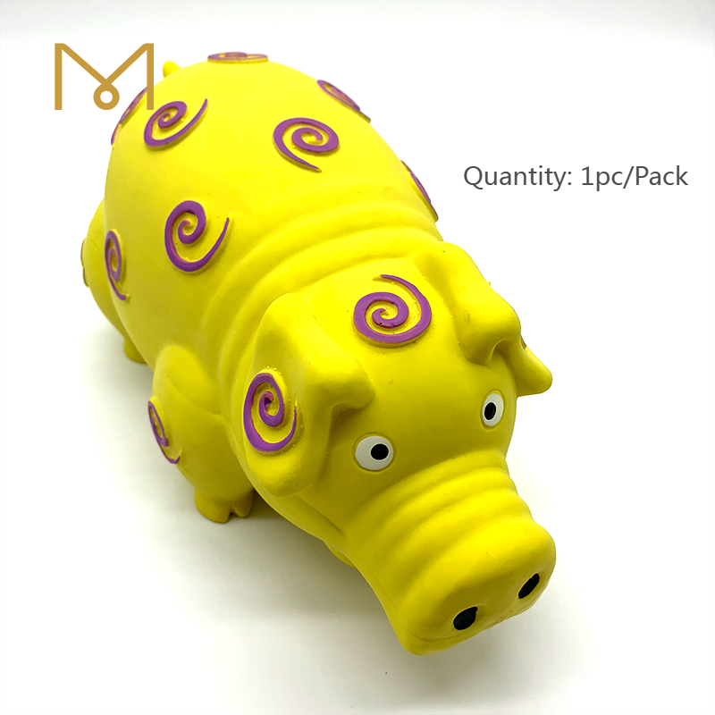 Latex Squeaky Pig Dog Toys Eco Friendly Natural Rubber Squeeze Grunting Oinks Dog Toys 1pc/Pack