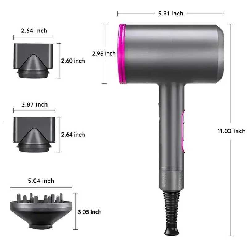 220v Professional High-Speed Negative Ion Hair Dryer 1800W High Power Quick Drying Portable for Home Use with Constant Temperature W250718