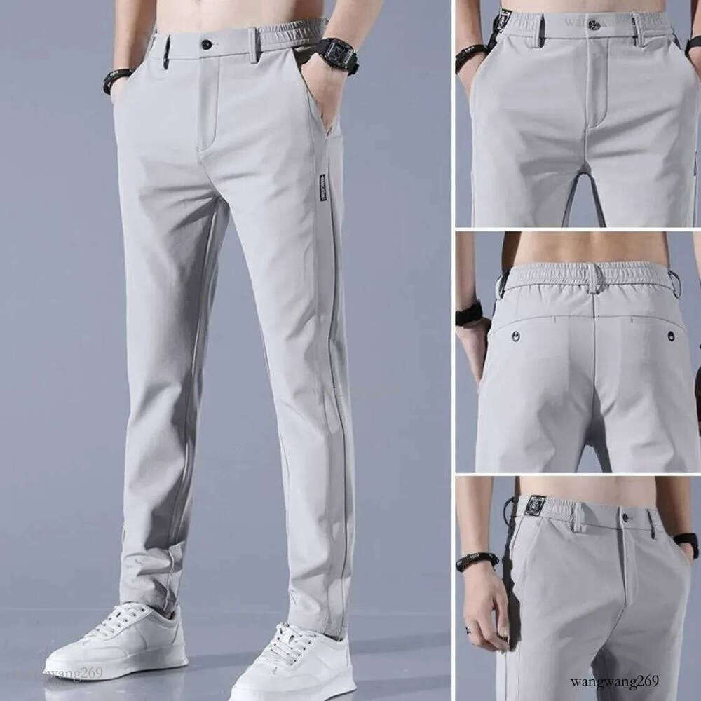 Golf Pants Mens Breathable Elastic Summer Ultrathin Straight Casual Speed Drying Mans Loose Sports Trousers 240806