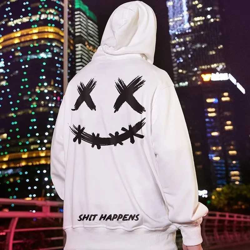 8XL Men Oversized Pullover Hoodie Fashion Loose American Trendy Hip Hop Marshmallow Print Long Sleeve Couple Clothes X250718