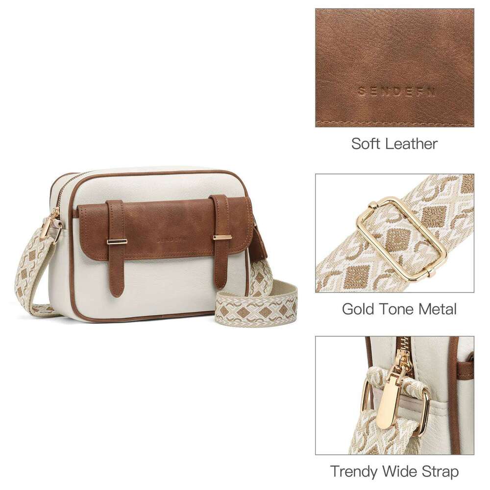 2025 New Women's Crossbody PU zips Retro Leather Shoulder Female Outdoor Phone Messenger Bag For Commuting