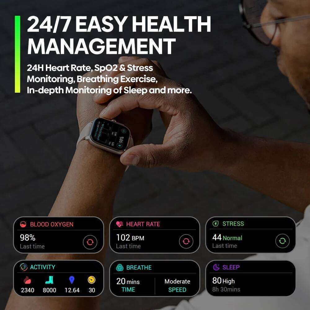 New Zeblaze Beyond 3 Pro Smart Watch Built-in GPS & Route Import 2.15" AMOLED Display Make/Receive Phone Calls Smartwatch free shipping