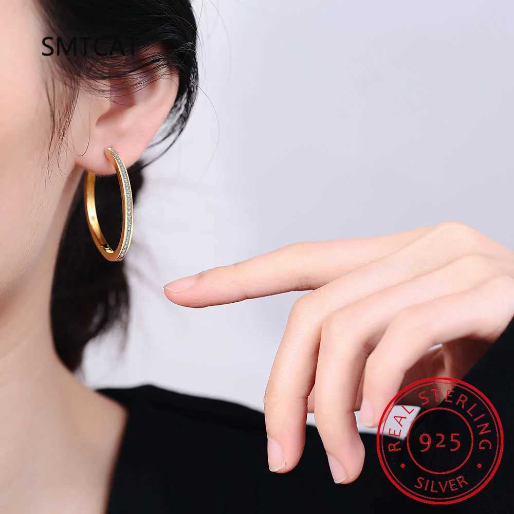 925 Sterling Silver Princess Cut Moissanite Diamond Hoop Earrings for Women 18k Gold Sparkling Square Huggie Fine Jewelry X250718