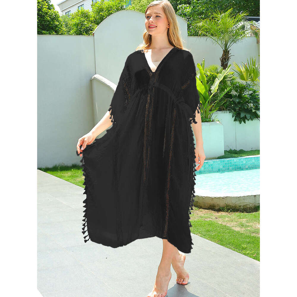 New Summer Fashion Women's Loose Plus Size Sun Protection Comfortable Sweet Style Beach Cover-Up Dress B5