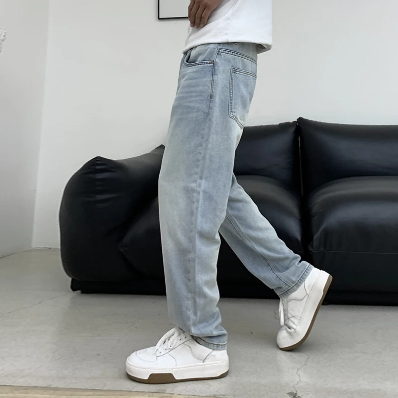 BGC9093 Lysol ice silk jeans mens highend tapered trousers summer thin section 250703