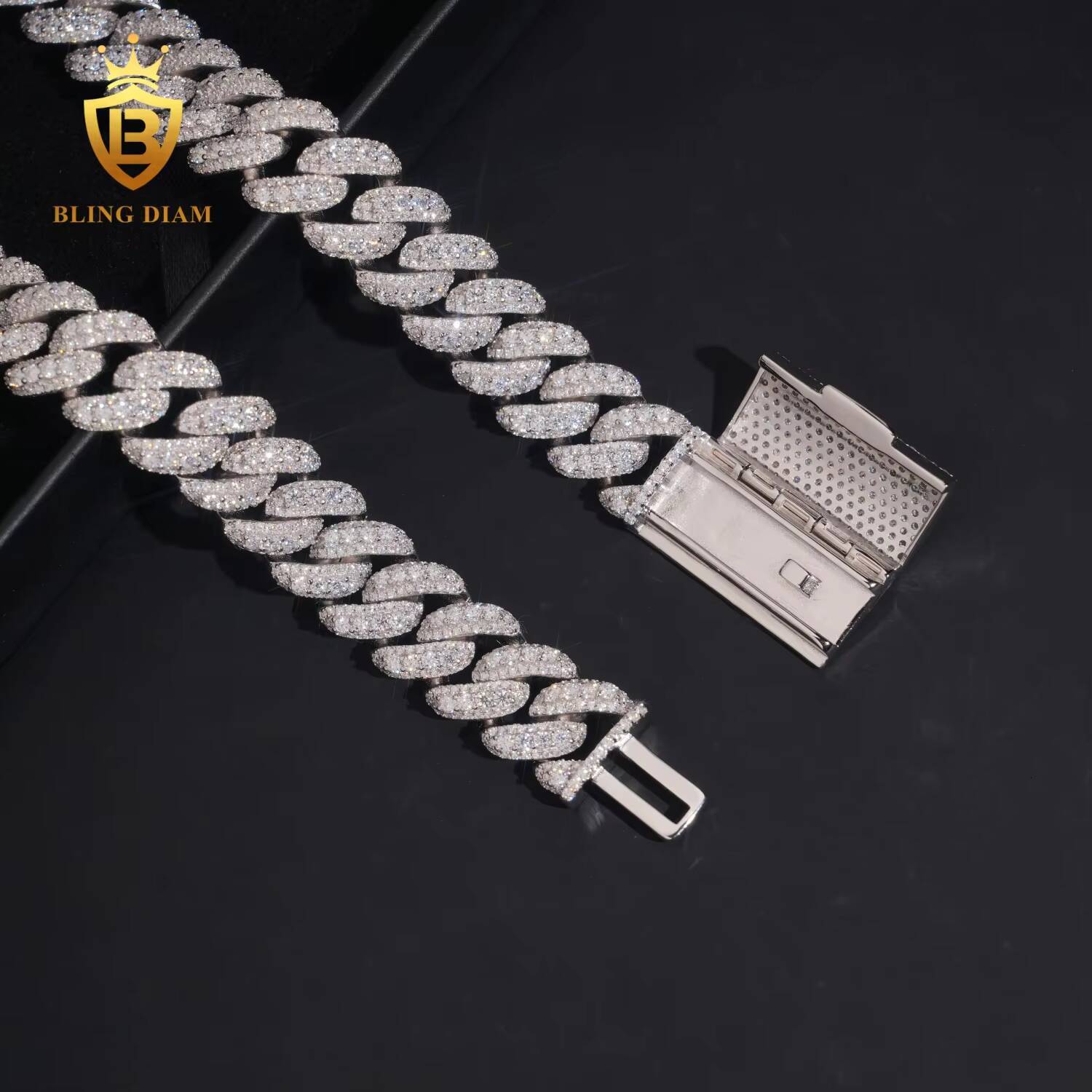 Wholesale Factory Direct 925 Sterling Silver Cuban Link Chain 16mm Hip Hop Jewelry Passes Diamond Tester VVS Moissanite Necklace