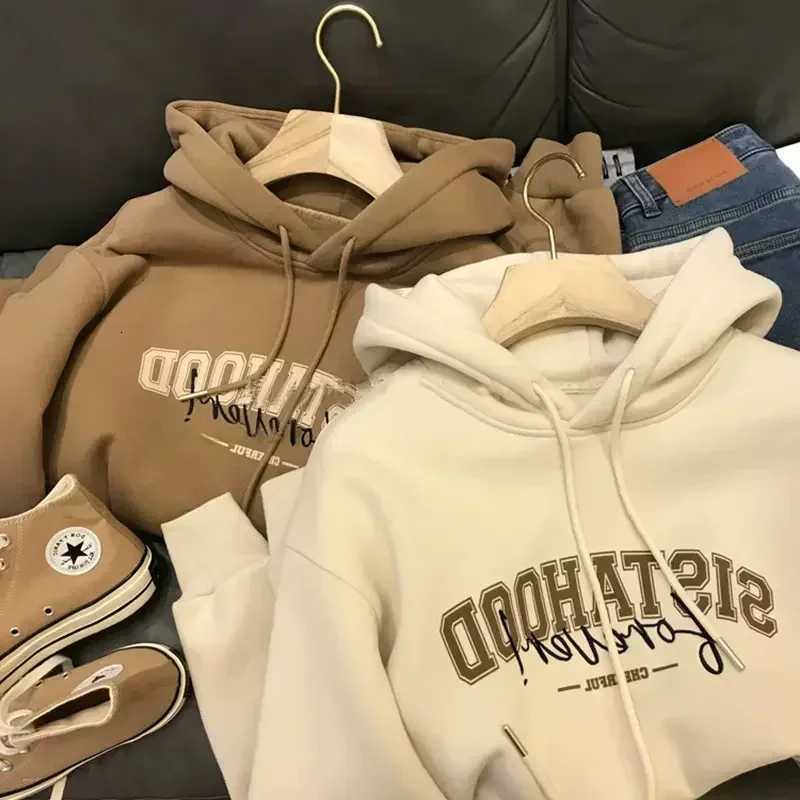 American Retro Wide Print Womens Sweatshirt for Autumn and Winter Casual Top New Style Fun and Beautiful XJ250717