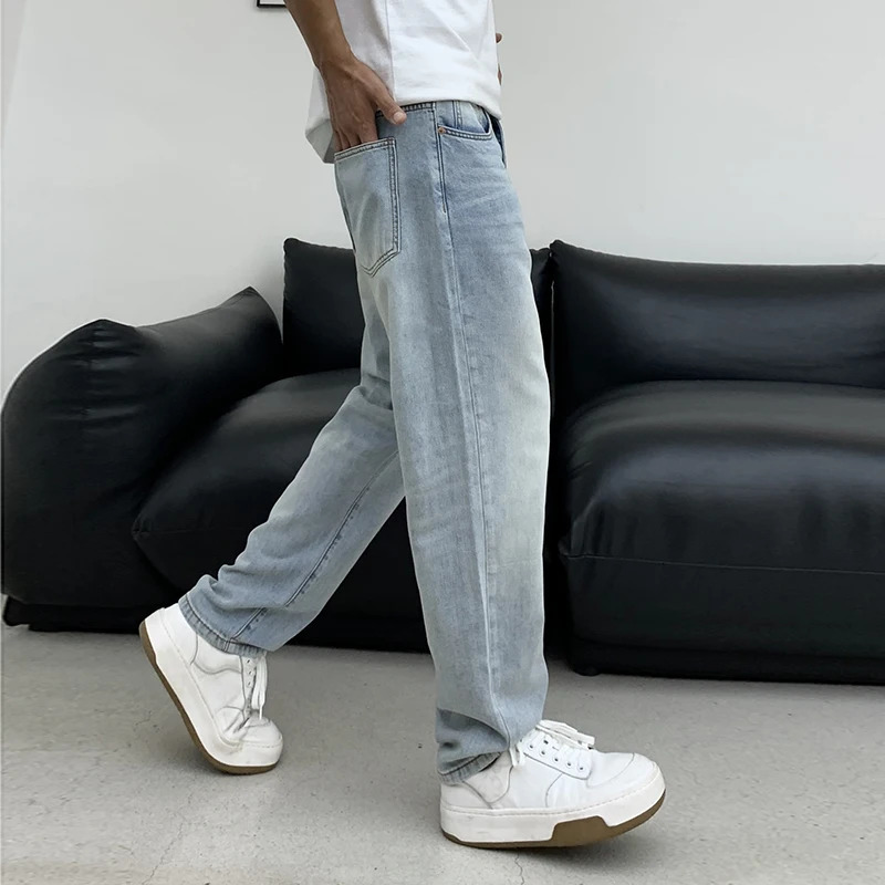 BGC9093 Lysol ice silk jeans mens highend tapered trousers summer thin section 250703