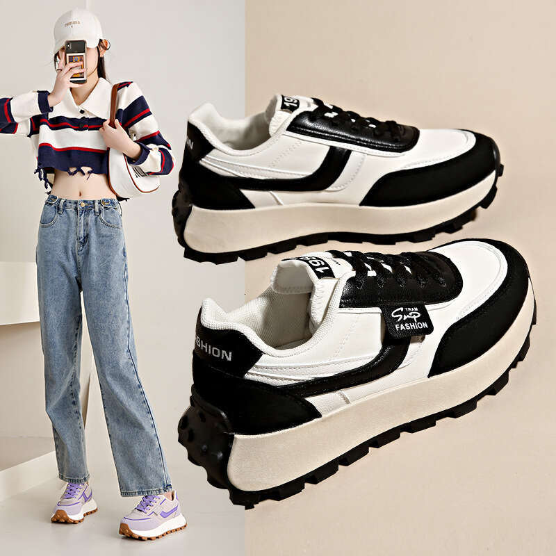 2025 Spring New Running Ins Trend Thick Sole Korean Free shipping Style Female Student Sports Agan Free shipping Women Free shipping Casual Shoes G680