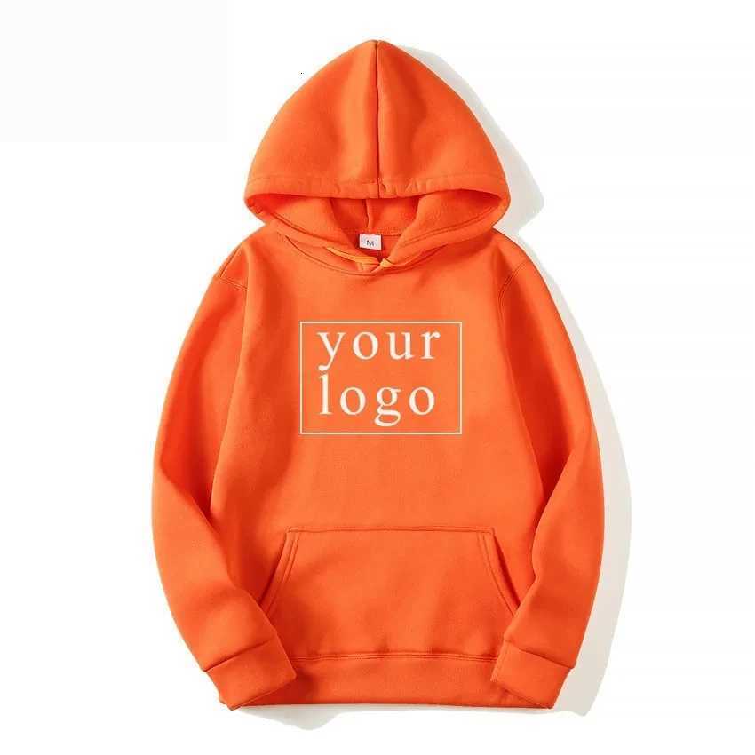 Your Own Design Brand / Personalized Picture Custom Anywhere Men Women DIY Hoodies Sweatshirt Casual Hoody Fashion New X2507181