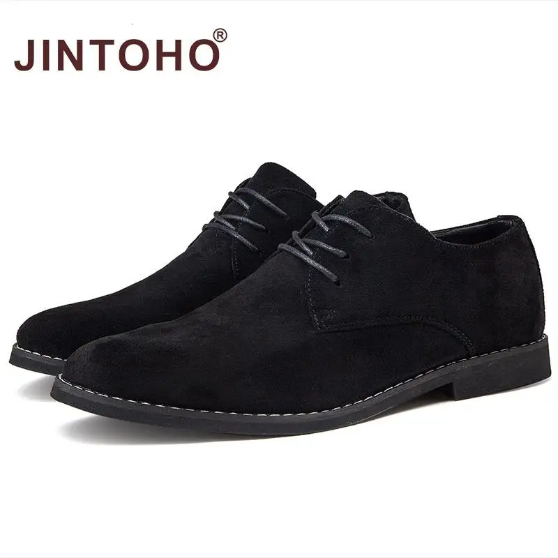 Men Shoes England Trend Casual Male Suede Oxford Wedding Leather Dress Flats Mens Plus Size 46 250717