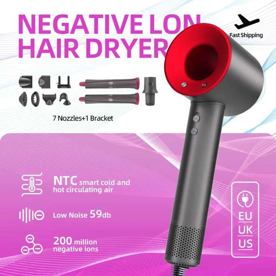 Bladeless Negative Ion Hair Dryer High-Speed High-Power Silent and Quick-Drying Portable Suitable for Home and Travel W250718