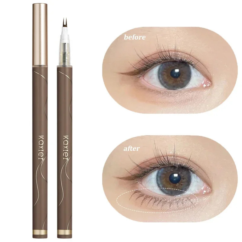 Double Forked Tip Lower Eyelash Pen Natural Ultra-thin Liquid Eyeliner Waterproof Eyelash Brow Eyeliner Pencil Makeup Tools 250717