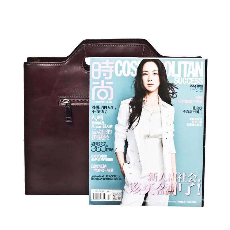 Business Men Handbag Retro PU Leather Men's Laptop Male Briefcase Hand Document Envelope Bag