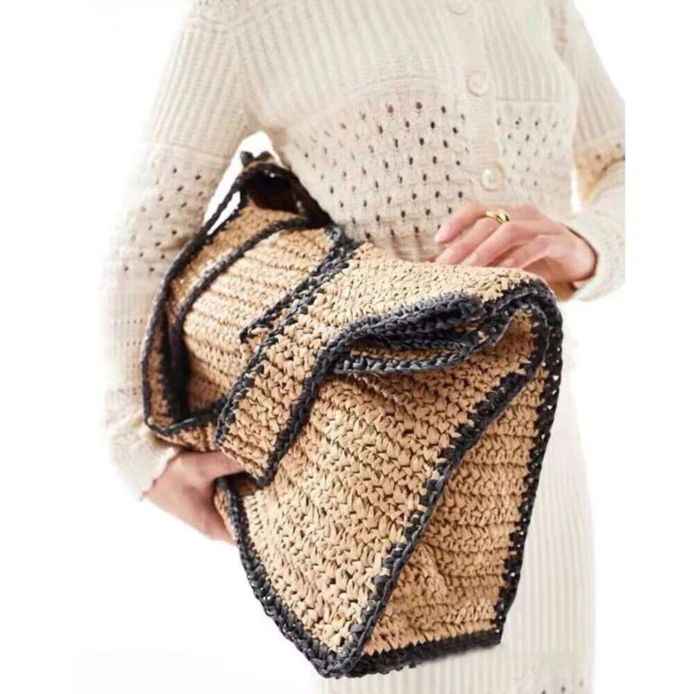 Large Capacity Straw Tote for Women Designer Bags Summer Woven Shoulder Vacation Travel Beach Bag Handbag Shopper Purse