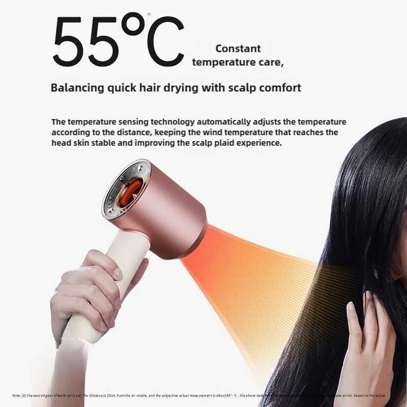 2025 New 1600W Professional Super Negative Ion High-Speed Hair Dryer 220V Temperature Leafless Hair Dryers Quick Home Appliances W250718