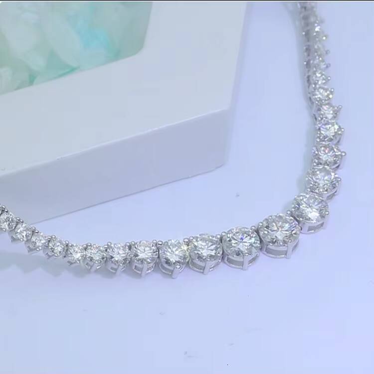 Wholesale Price Fine Jewelry Bracelet Silver 925 Gold Plated VVS Certificate Moissanite Tennis Chain Jewelry Sets Dropshipping