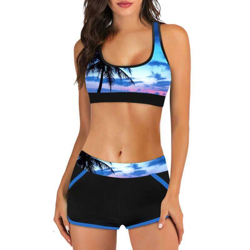 Tankini Two-Piece Swimsuit Women 2024 Y2k Bikini Set Swimwear Woman Cover Up Beach Wear Sport Bathing Suit Monokini