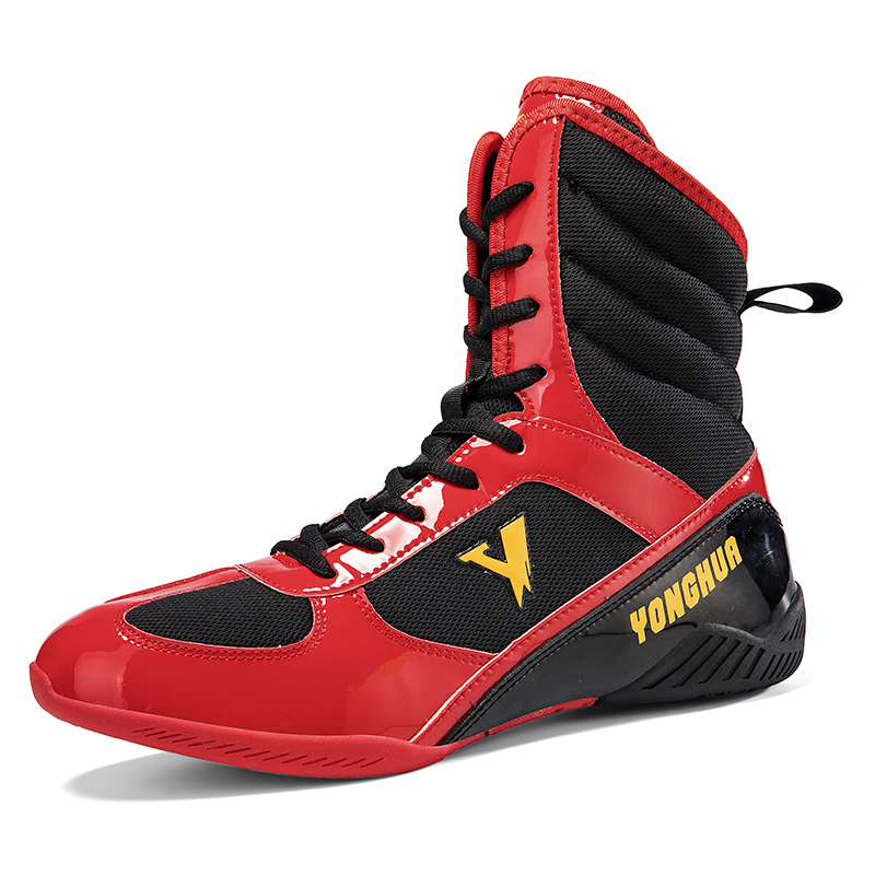 Boxing shoes wrestling high top training fitness Sanda non-slip breathable