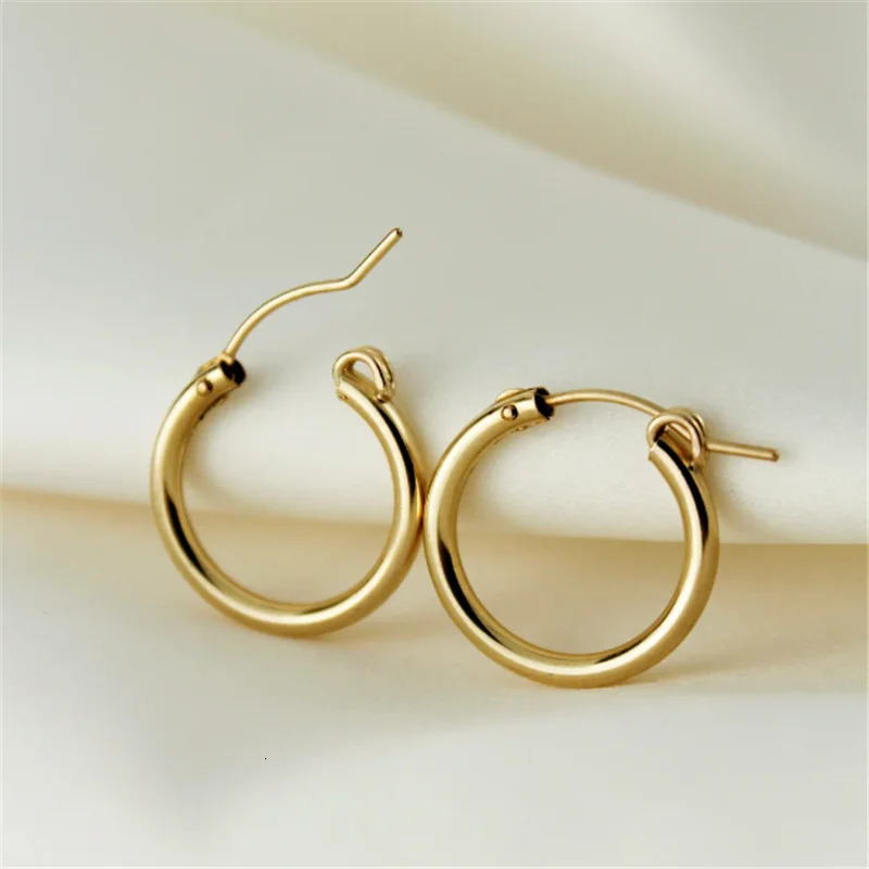 14K Gold Filled Hoop Earrings Modern Jewelry Minimalism Boho Brincos Gift Vintage Pendientes Oorbellen Earrings For Women 250716