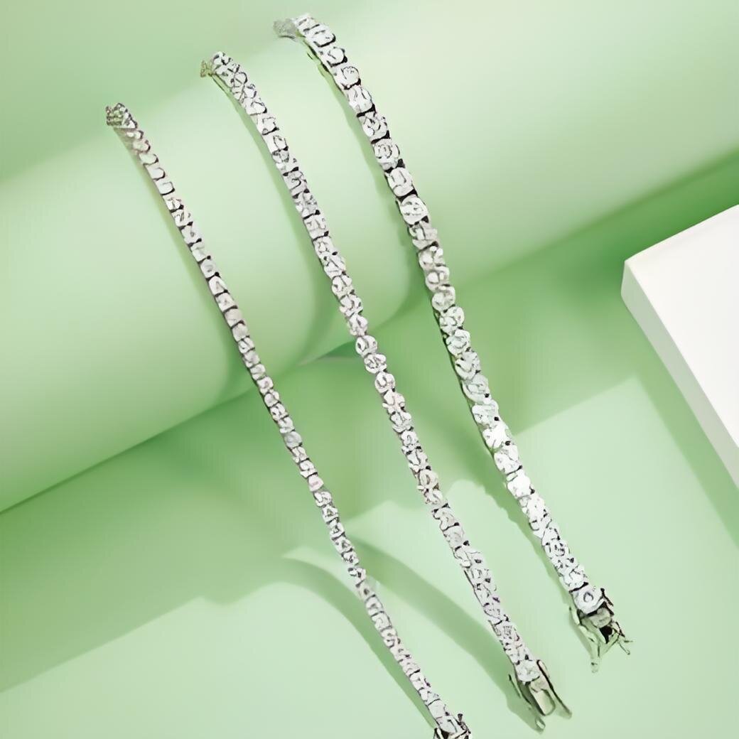 VOAINO 2CT 10K 14K Gold Jewelry Dia Tennis Chain HPHT Lab Grown Bracelet Free shipping