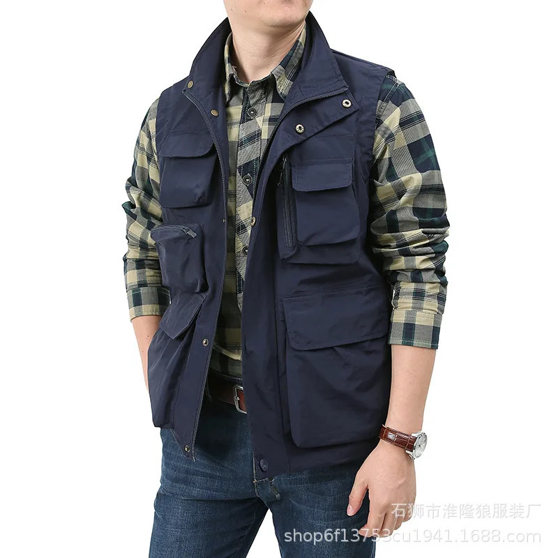 Fishing Vest Breathable Fishing Travel Mesh Vest With Zipper Pockets Summer Work Vest For Outdoor Activities Fishing Mens Vest 250717