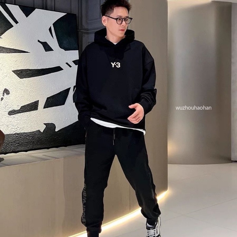 Men Hoodies Autumn and Winter y3 Letter Printing Leisure Sports Casual Hoodie Y1289
