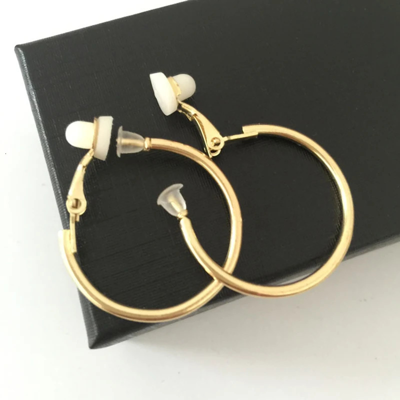 Clip Earrings For Women Without Piercing Non Pierced Small Big Circle Rings Classic Trend Ear Cuff Hoop NonHole 250715