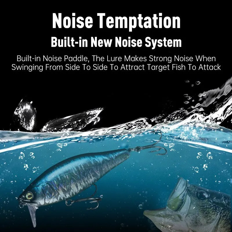 IJACK Minnow Fishing Lures 1077mm 30g Floating Swimming High Quality Hard Baits Noise System Wobblers For Bass Pike 250708