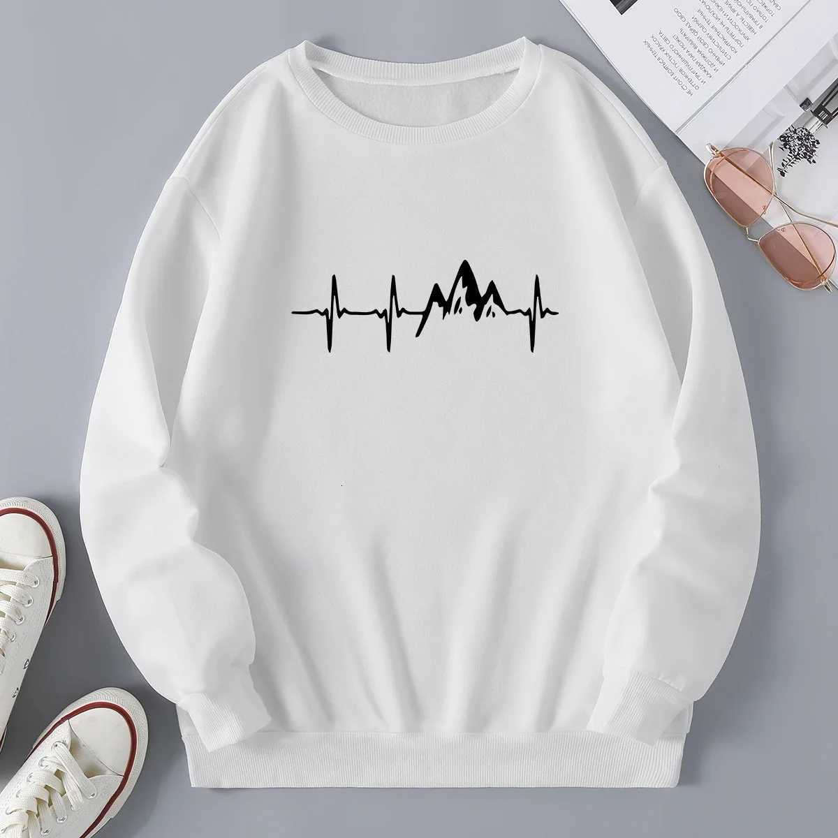 Mens Tracksuit O Neck Pullover Hot Sales Printed Sweatshirt Black White 2 Colors Casual Jogging Versatile Tops Clothing S-4XL XJ250714