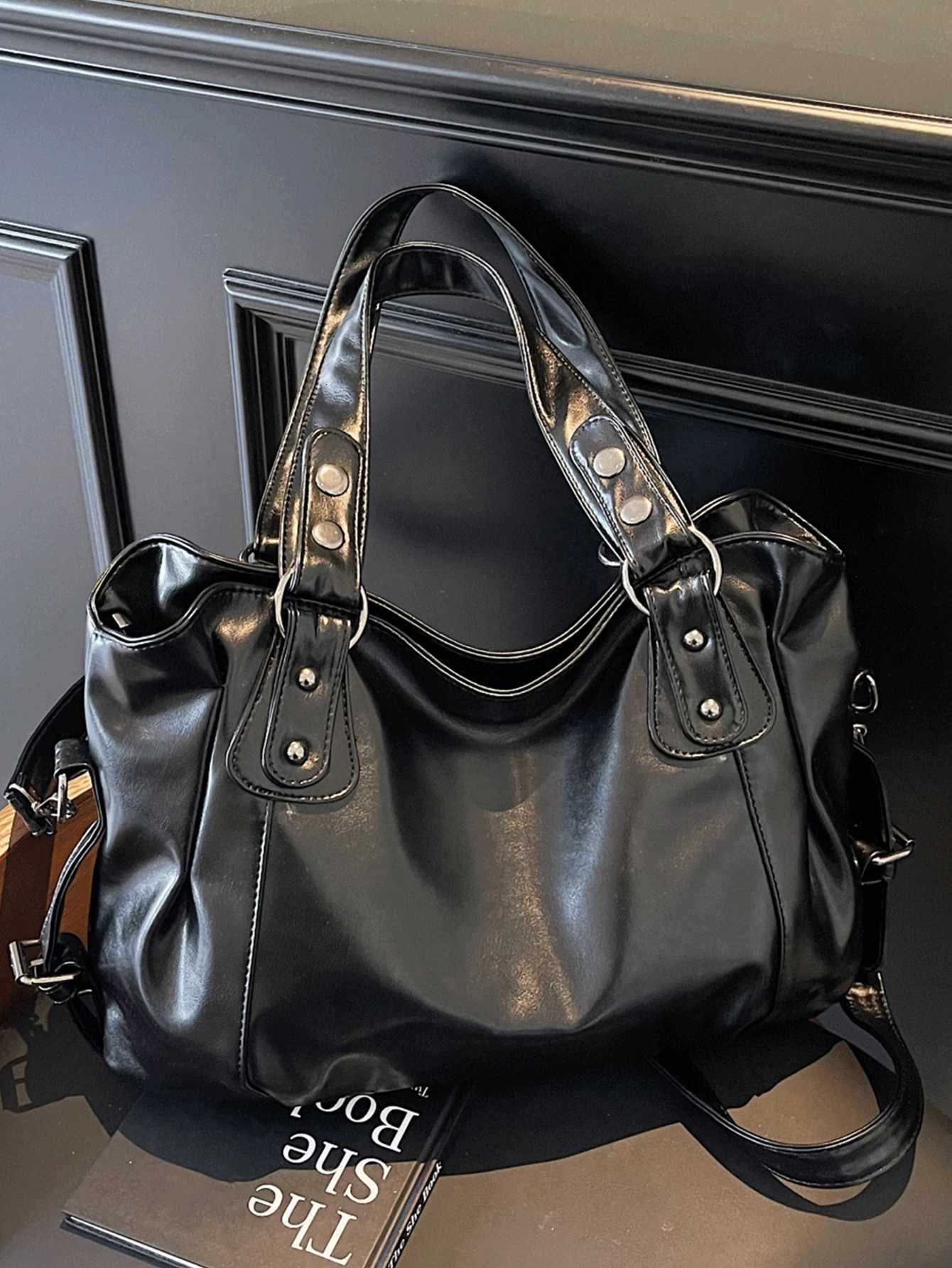 New Fi Classic Versatile Commuter Solid Color Large Capacity PU Fabric Shoulder Bag Handbag Wallet Zipper Opening Y250725