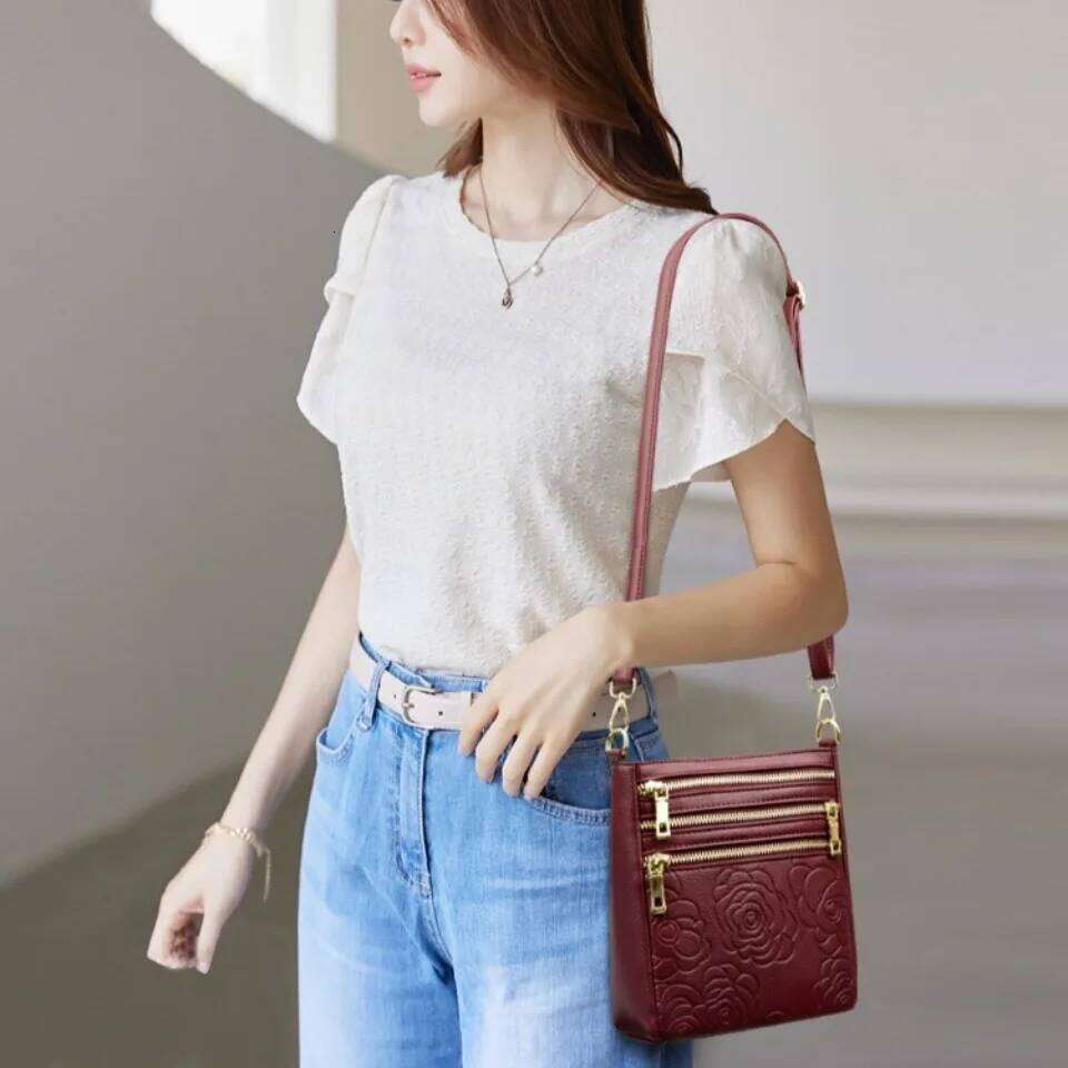 Three Zippers Design Crossbody for Soft Leather Handbags High Quality Shoulder Bag Bolsa Women Messenger Bags Sac