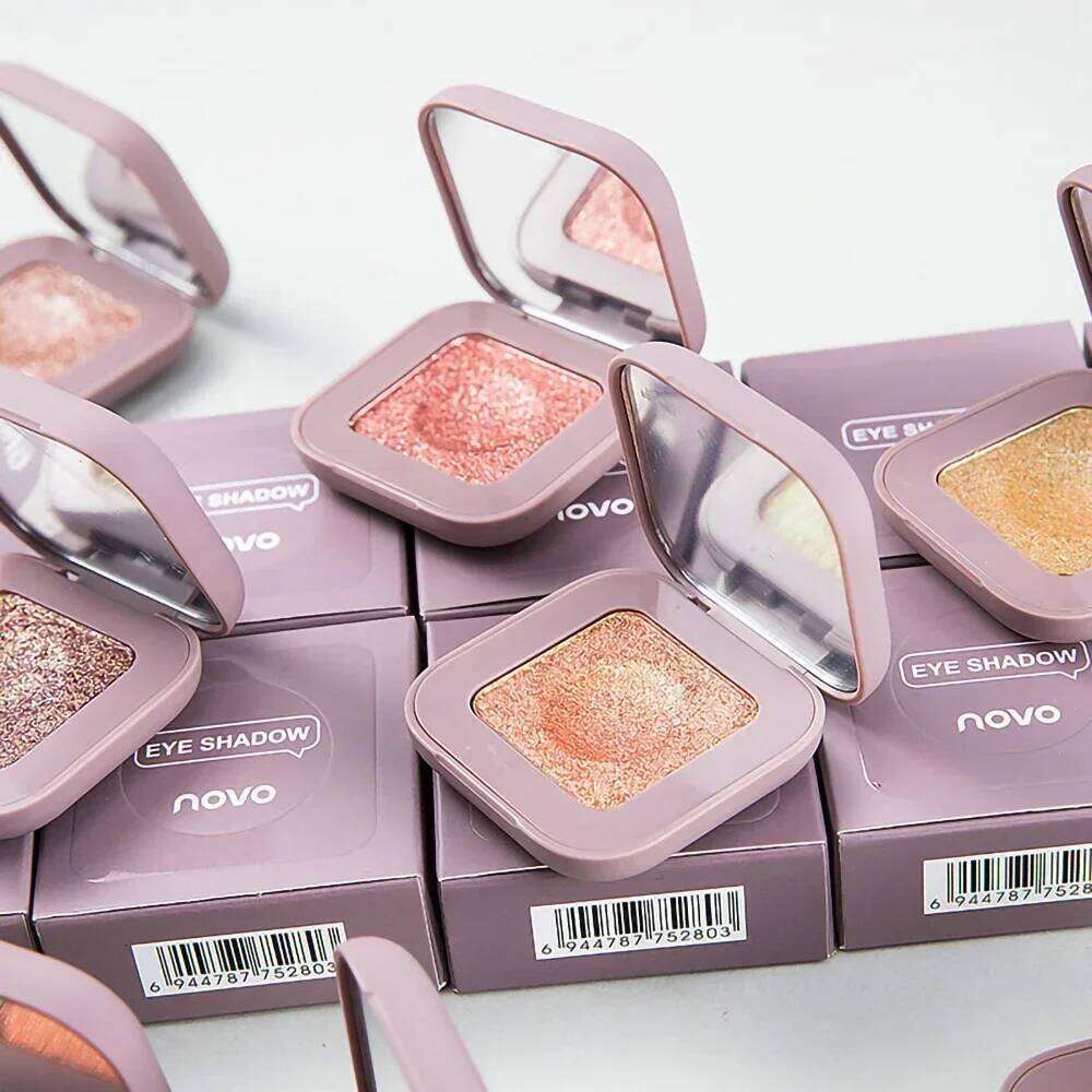 Novo Strong Stickiness Eye Ehadow High Gloss Polarized Glitter Hottest Single Eyeshadow Palette Carry Easily Cosmetics Makeup X250718