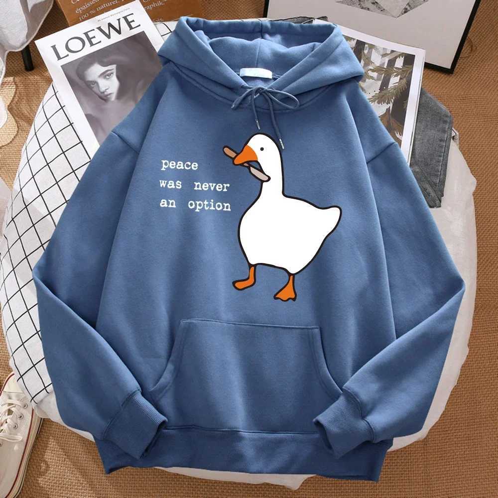 Peace Was Never An Option Printed Sweatshirt Men Street Oversize Autumn Hooded Hipster Soft Hoodies Hip Hop Warm Sportswear XJ250714