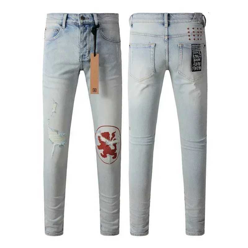 Cross Jeans Men Personality Trend Hip-hop Multi-style Low Rise Elastic Skinny Denim Pants American Style Ripped Trousers X2507181