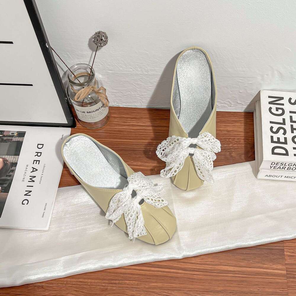 Summer New Style Height-Increasing Thick-Soled Mules 2025 French Light Luxury Elegant Single Backless Casual Shoes for Women