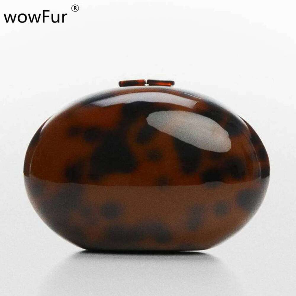 Oval Shell Women Leopard Big Gold Glitter White Acrylic Evening Bags Clutch Wedding Party Bridal Purse Lady Handbags And Purses