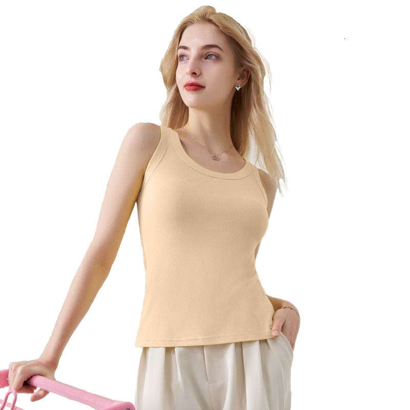 New Women's Sportswear Ribbed Commuter Style Slim Fit Pullover Top Artistic Vest B5