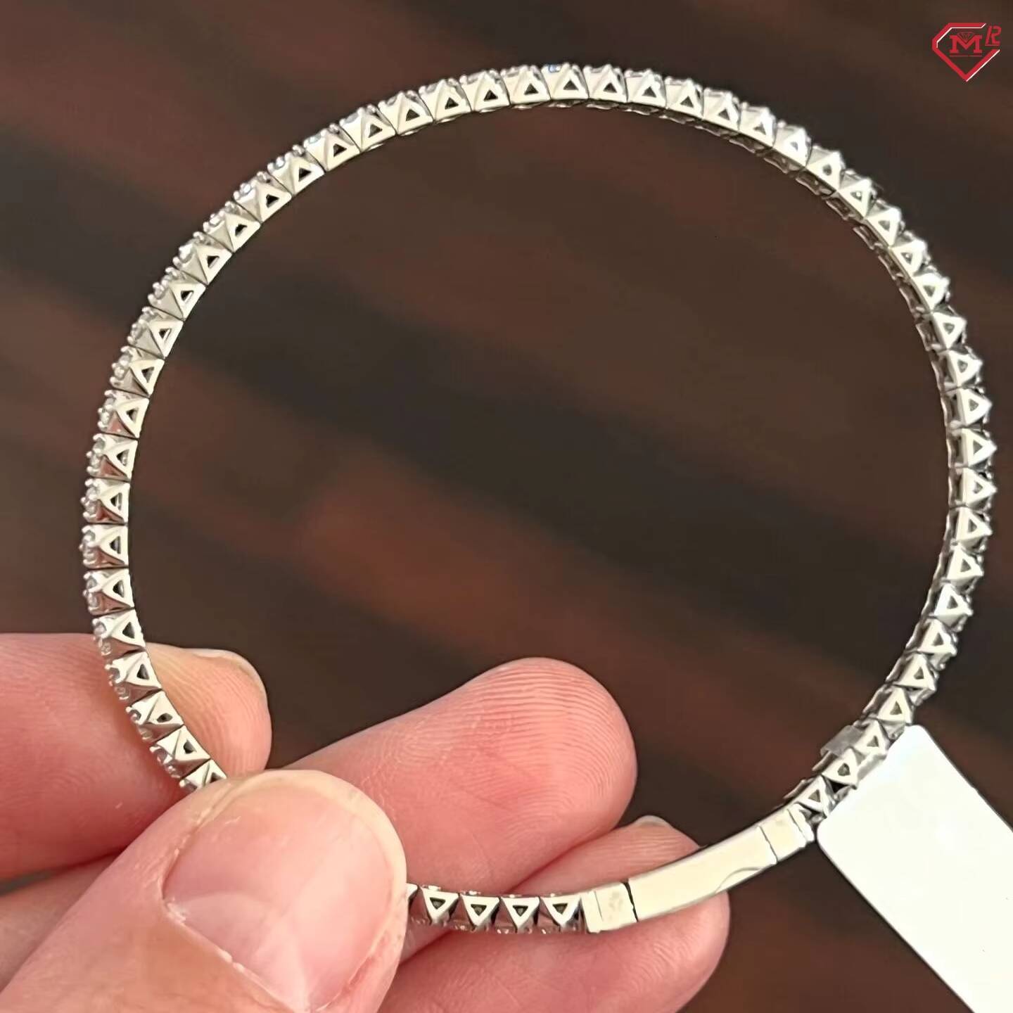 Hiphop Moissanite Tennis Bracelet 3mm 4mm 5mm Flex Bangles 925 Silver Bezel Setting Moissanite Tennis Chain