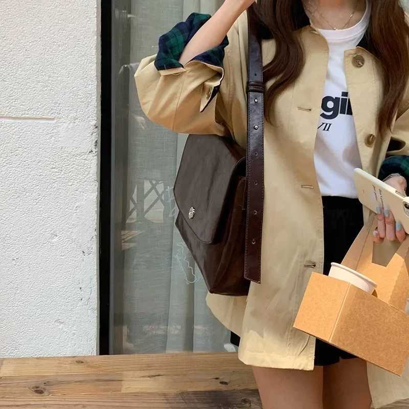 2025 Spring New Large-Capacity Briefcase Texture Commuter Messenger Simple Messenger Bag Messenger Bag Mens Bag Y250718