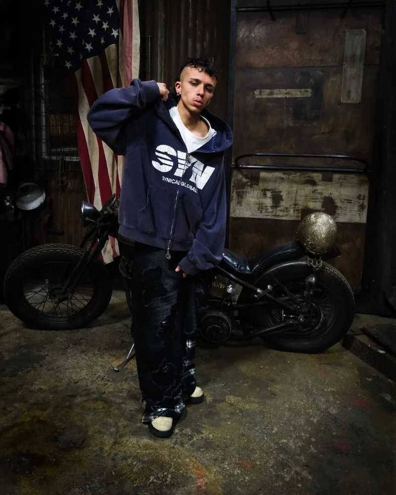 2024 High Street Retro Letter Print Pullover Hoodie Y2k Harajuku Fashion Loose Casual Oversized Sweatshirt Men Women Clothing X250718