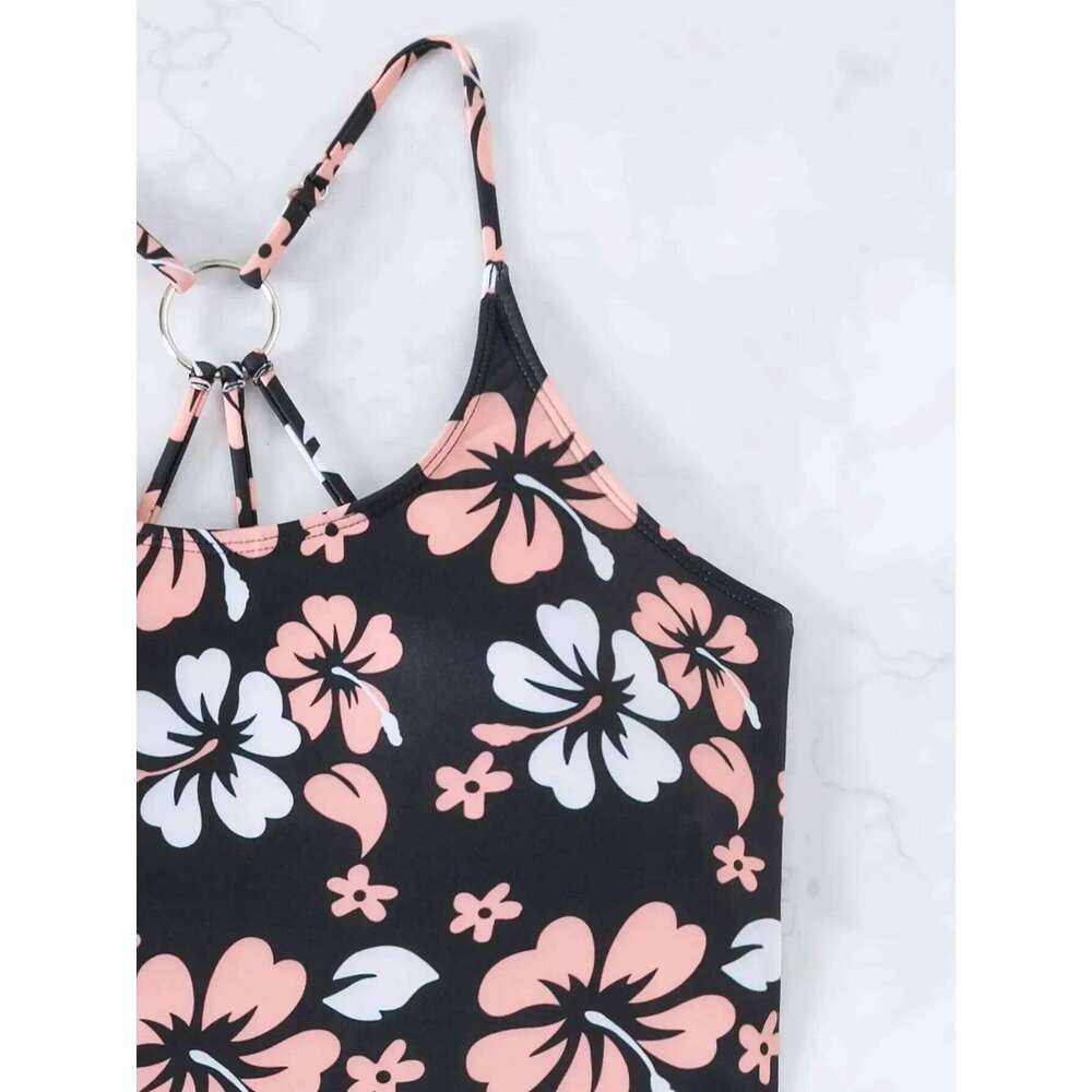 Vigoashely 2025 Tube Top Print Push Up Bikini Set High Waist Halter Swimsuit For Women Backless Swimwear 2 Piece Bathing Suit