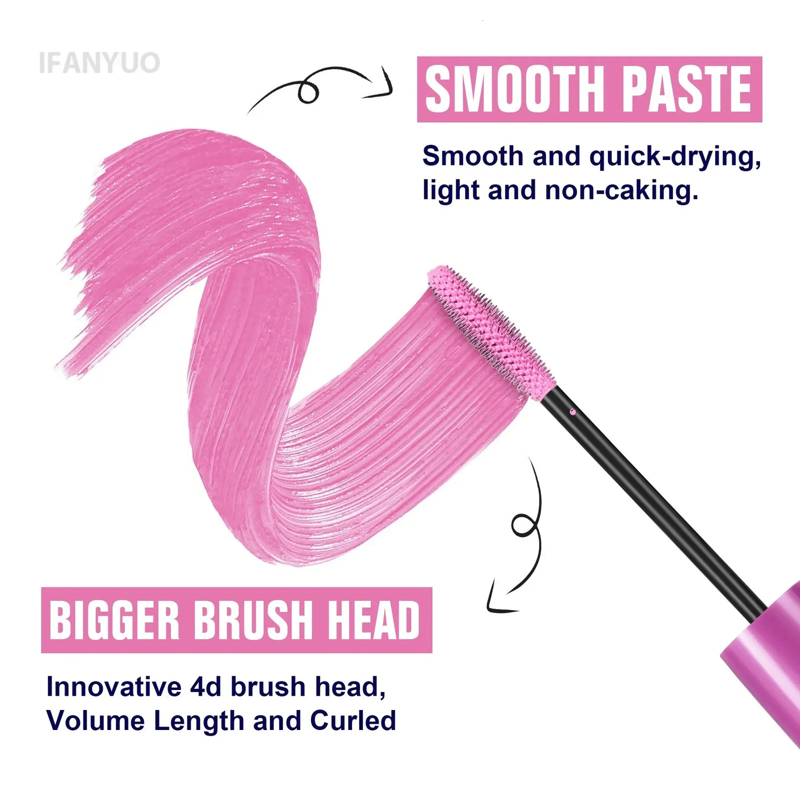 5D Colorful Silk Mascara Blue Red Black Cream Length Waterproof and Non-caking Colored Thickening Lengthening Curling Mascara 250717