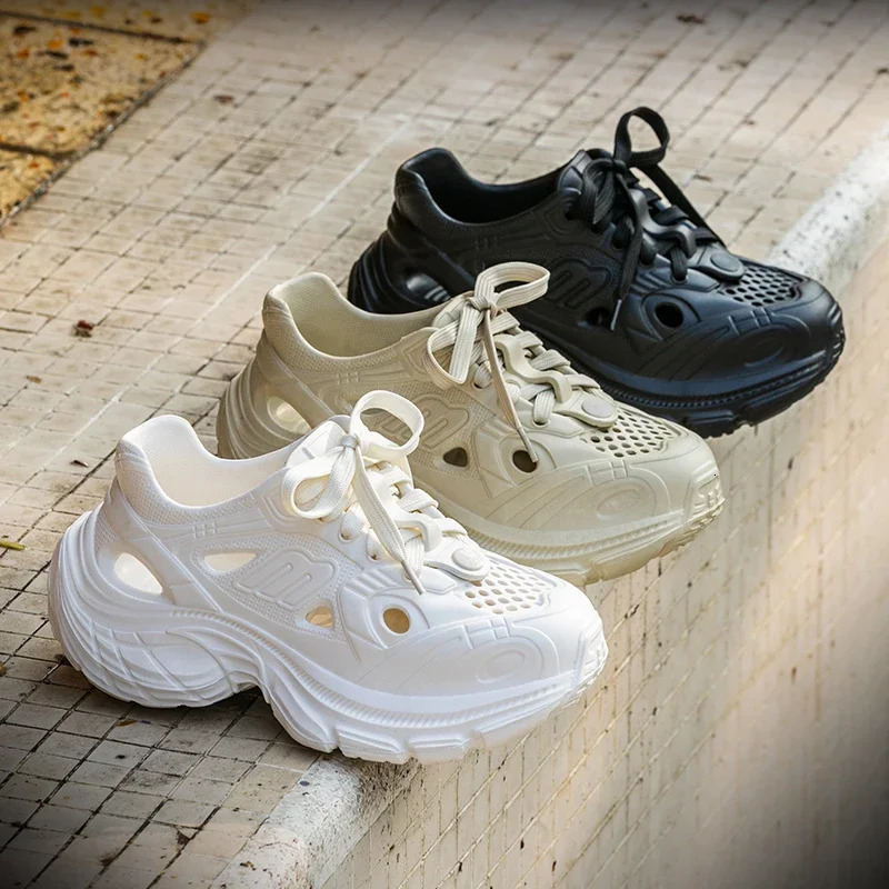 Summer Fashion Breathable Chunky Sneakers Women EVA Non Slip Wading Platform Shoes Woman Outdoor Thick Sole Sports Shoes 250717