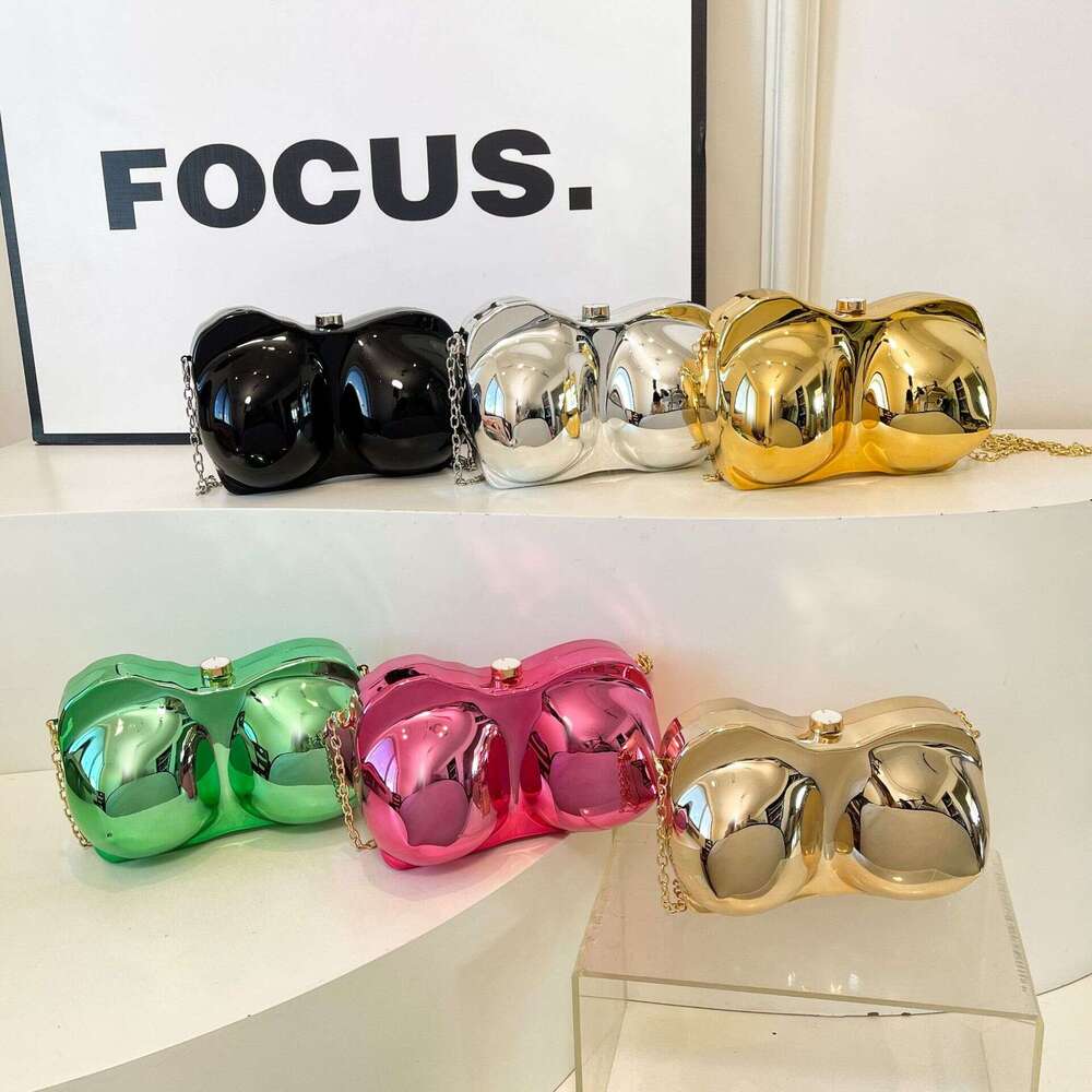 Acrylic Women, Chest-Shaped High-End Box Fashionable Clutch Evening Bag, Single Shoulder Crossbody Bag for Women