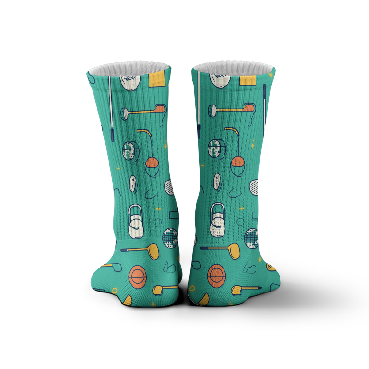 Groovy Golf Gear tube unisex ock Trendy Sports - Fun Vibes C058SOCKS