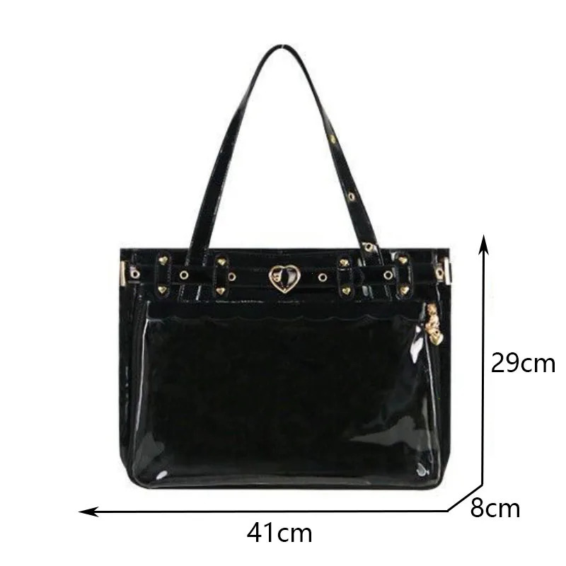 Original Spicy Girl Cool Ita Bag Large Capacity Transparent Pain Layer Crossbody Bag Love Chain Ulzzang Shoulder Bag Handbag 250714