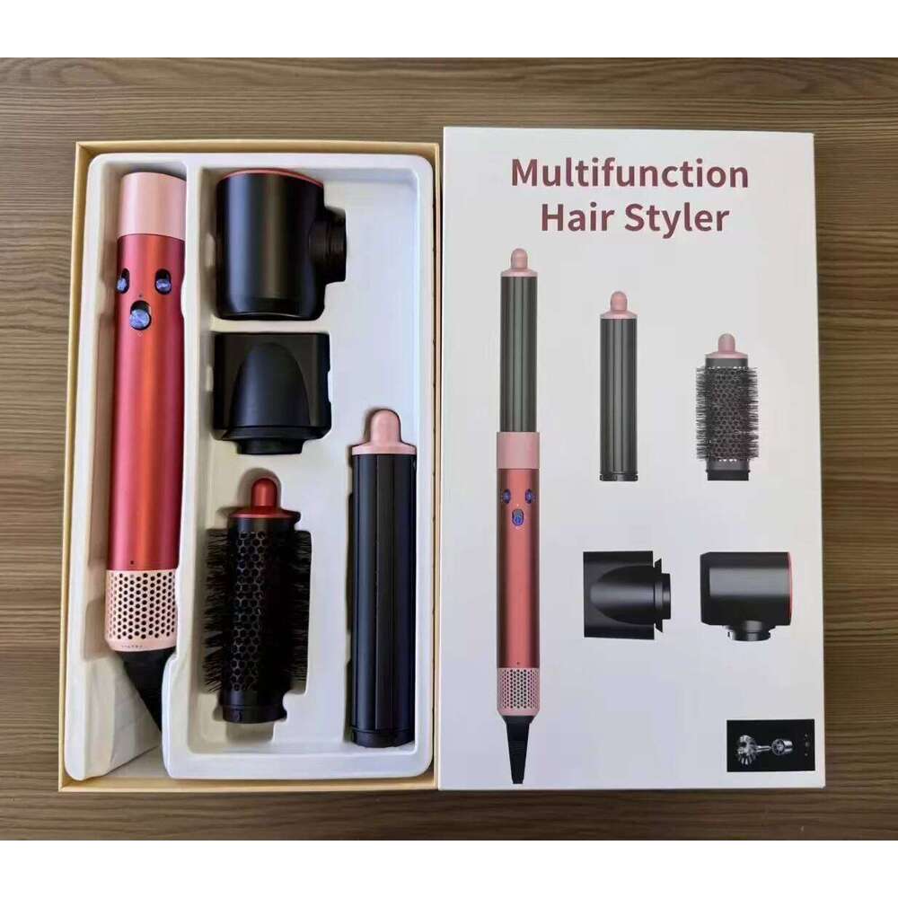 7-In-1 Multi-Function Curling Iron Straightener Hot Air Comb Styling Kit Salon-Like Results At Home Mini Hair Dryer